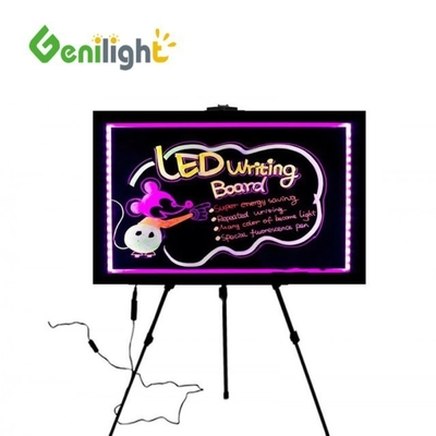 Acrylische LED-schrijftafel met zwart raam 40/60 rechthoekig met CE- en RoHS-LVD-certificaat