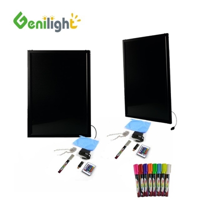 Acrylische LED-schrijftafel met zwart raam 40/60 rechthoekig met CE- en RoHS-LVD-certificaat