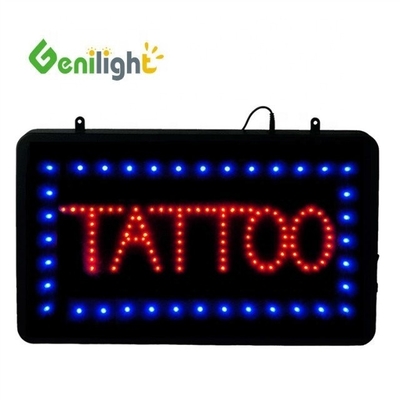 LED-tattoo piercing neon open teken met ontwerp rechthoekige vorm en epoxy hars materiaal