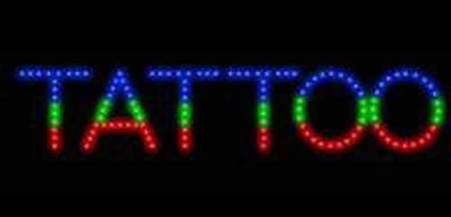 LED-tattoo piercing neon open teken met ontwerp rechthoekige vorm en epoxy hars materiaal