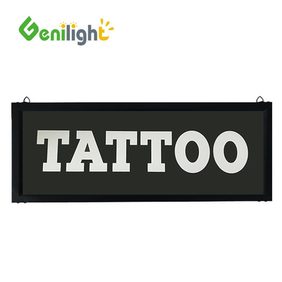 LED-tattoo piercing neon open teken met ontwerp rechthoekige vorm en epoxy hars materiaal