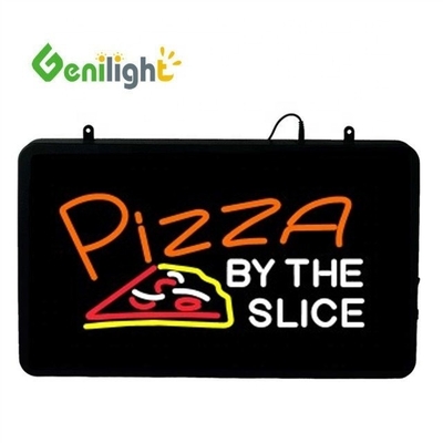 Gepersonaliseerd Genilight 22 * 13 inch CE RoHS Acrylic PIZZA BY THE SLICE LED Neon Open Sign
