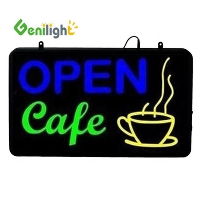 Promoot uw café catering bedrijf met OPEN Neon Board en Animatie