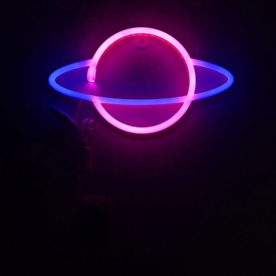 Blauwe neonlichten Decoratieve wandborden voor feestvoorzieningen Ruimte Art 1 Energieverbruik