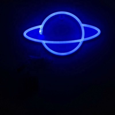Blauwe neonlichten Decoratieve wandborden voor feestvoorzieningen Ruimte Art 1 Energieverbruik