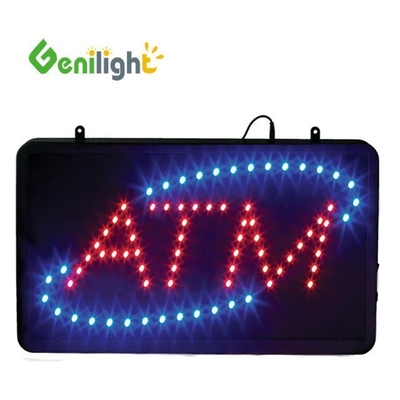 Genilight 22 * 13 inch Super Helderheid LED Check Contante brief Neon Open Teken voor binnen