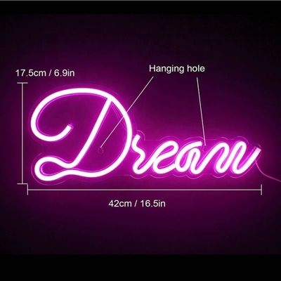 Verduisterbare LED-lampen Art Neon Decor voor verjaardag, Kerstmis, huwelijk Spelruimte Spanning 5V Stroomverbruik 1