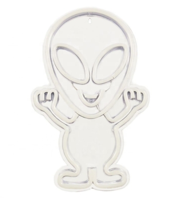 Op maat gemaakt winkel advertentie LED neon bord met Alien ontwerp en acryl materiaal