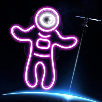 Energieverbruik 1 Astronaut Neon Light Projector Ruimte Led Borden voor slaapkamer Wand Decor