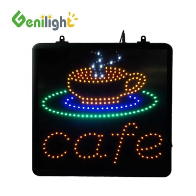 Genilight Indoor 22*13 inch LED Cafe Open Sign met energiebesparing en SDK functie