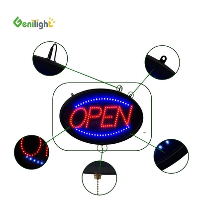ODM Custom Oval Led OPEN Light Neon Sign met hoge resolutie