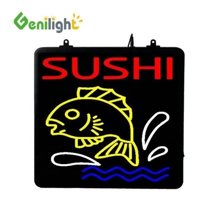 Persoonlijke brief SUSHI vis Led Neon Sign voor rechthoekig stroomcertificaat CE ROHS en meer