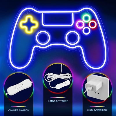 Voeg een pop van kleur aan uw gamer kamer met 41 * 27.5cm Custom Game Controller Neon Sign