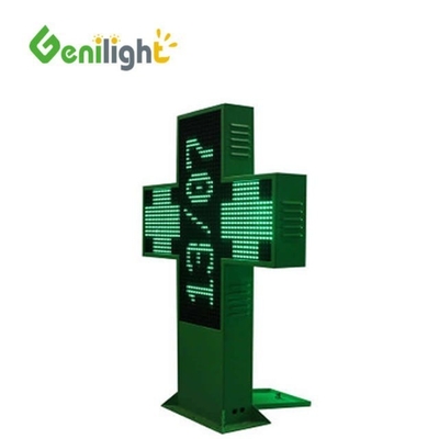 1G-pixelconfiguratie Aanpasbare grootte Volkleurige apotheek LED-kruisbord met RGB