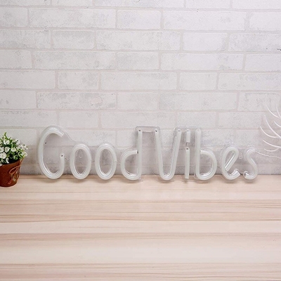27.5 * 15cm Custom Blue Good Vibes Neon Sign voor slaapkamer Wand Decor USB Powered Lighting