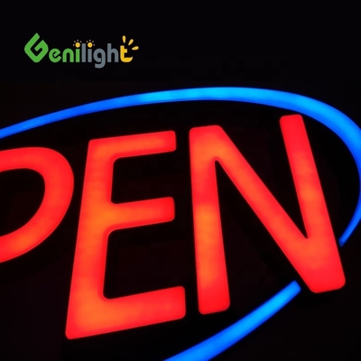 Laat uw bedrijf op elk gewenst moment zien Ultra helder groot LED neon open bord met afstandsbediening