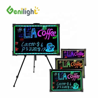Dubbelzijdig gehard glas led schrijfbord stand voor interactieve presentaties