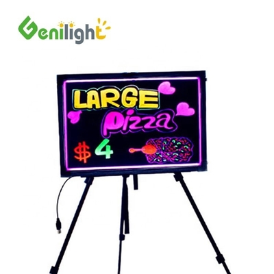Dubbelzijdig gehard glas led schrijfbord stand voor interactieve presentaties