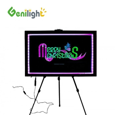 Dubbelzijdig gehard glas led schrijfbord stand voor interactieve presentaties