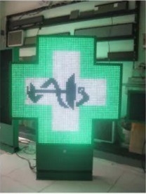 IP65-klasse enkelkleurig LED-kruisbeeldscherm voor buitenreclame in kerken/ziekenhuizen