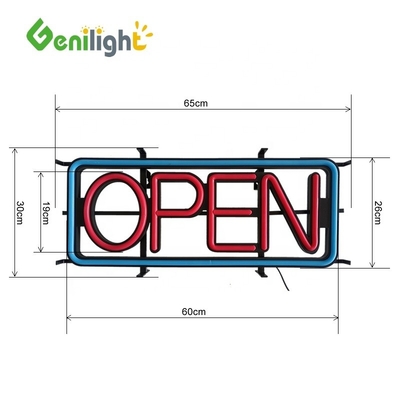 Foto media LED neon open borden met 2 soorten wisselfuncties en acrylmateriaal