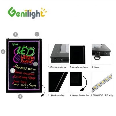 Genilight Tempered Glass of Acrylic LED Neon Sign voor Indoor Chalk Board Verlichting