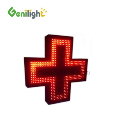 Hoge contrastverhouding Blauw Rood Geel of volkleurig apotheek LED kruisbord
