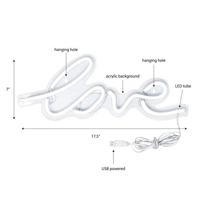 50000 uur levensduur Business Neon Sign Grote LED Liefde Licht voor gepersonaliseerd ontwerp