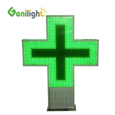 Aanpasbaar buitenshuis Full Color LED Cross Apotheekbord met WIFI-besturing