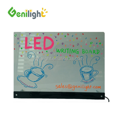 Indoor Mini RGB Transparante LED Schrijfbord Panel Grootte 20*30cm voor Shop Display