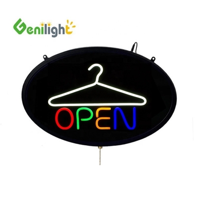 Energiebesparing Custom LED Open Sign Genilight Indoor voor stomerij 3 Flash Modes