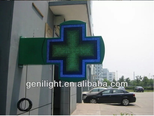 3D-animatie LED-display Aantrekkelijk Led Apotheek Cross Display met 1280 / 2560 stippen