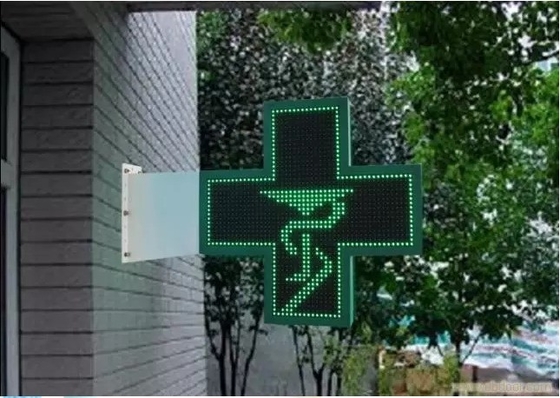 3D-animatie LED-display Aantrekkelijk Led Apotheek Cross Display met 1280 / 2560 stippen