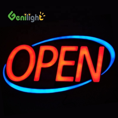 Gepersonaliseerde Jumbo ULTRA BRIGHT LED OPEN SIGN Blinkende Scrolling Modes Rood/Blauw Perfect
