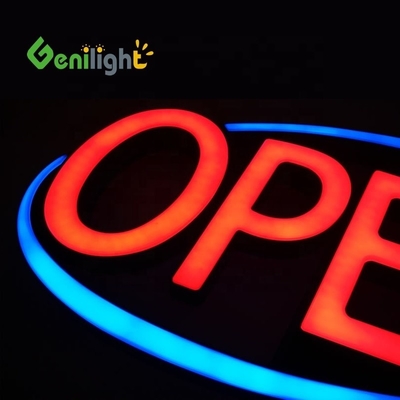 Gepersonaliseerde Jumbo ULTRA BRIGHT LED OPEN SIGN Blinkende Scrolling Modes Rood/Blauw Perfect