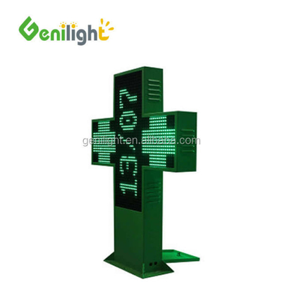 Buitengebied groen LED apotheekbord P10 P16 P20 P25 RF WIFI 1024*1024mm Helderheid ≥6000CD