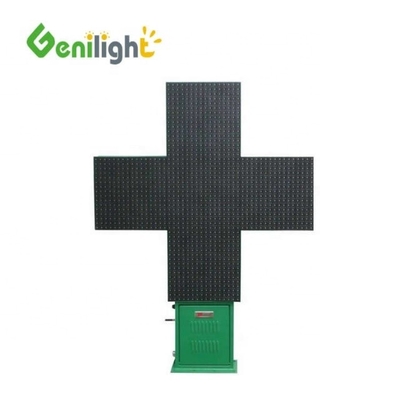 Adverteer uw apotheek met 1000x1000mm P20 groen kleur LED kruis geanimeerd display teken