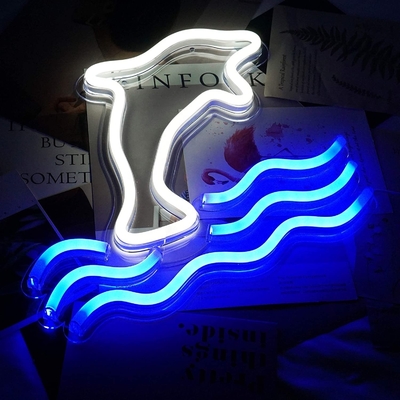 5V groot dolfijn neon licht bord marquee batterij USB bediend tafel led licht wand decoratie
