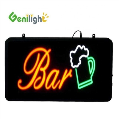 Neon BAR-bord voor bars en pubs rechthoekige vorm 0 Energieverbruik Bierkop Logo
