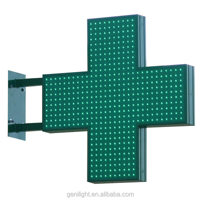 Hoog zichtbare buiten LED-cross-display met groene verlichting