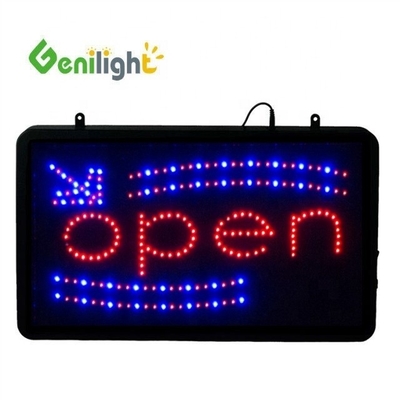 Animatie Led Neon Open Teken met Uur Display Functie Animatie Front Board Acryl