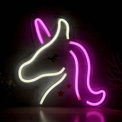 Stroomverbruik 1 Eenhoorn Neon Lights LED Sign Perfect voor dierenliefhebbers en gamers