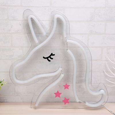 Stroomverbruik 1 Eenhoorn Neon Lights LED Sign Perfect voor dierenliefhebbers en gamers
