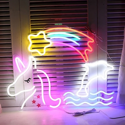 Stroomverbruik 1 Eenhoorn Neon Lights LED Sign Perfect voor dierenliefhebbers en gamers