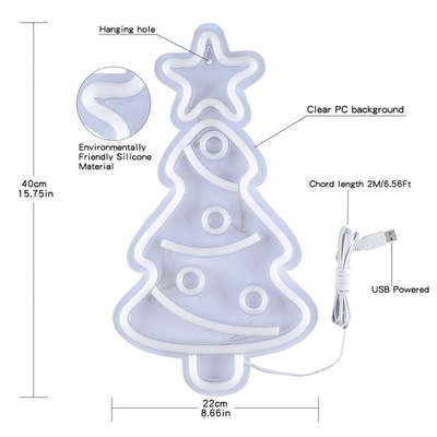Gepersonaliseerde kerstboom neon teken licht voor feest decoraties Helder en feestelijk