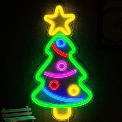 Gepersonaliseerde kerstboom neon teken licht voor feest decoraties Helder en feestelijk