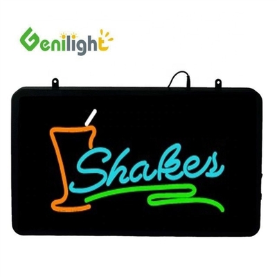 Custom LED JUICE BAR Open Sign met knipperende animatiemodus en foto media selectie