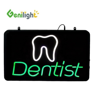 ABS Open-Mold Genilight Oval 58*36cm LED Neon Open Teken met Tand Logo