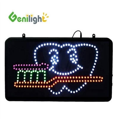 ABS Open-Mold Genilight Oval 58*36cm LED Neon Open Teken met Tand Logo