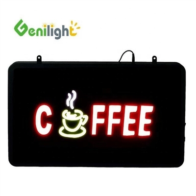Hoogresolutie LED-neonbord voor zelfbediende bedrijven Verlicht open koffiebeker